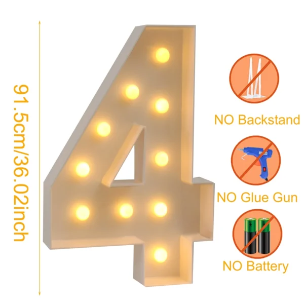 Giant LED Number Balloon Filling Box for Party Decor - Image 12
