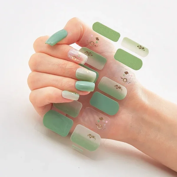 16Tips Long-Lasting Gel Nail Stickers – Full Coverage Wraps - Image 78