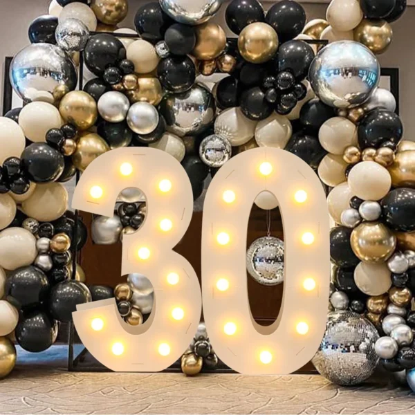 Giant LED Number Light Frame – Party & Birthday Decor - Image 3