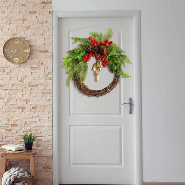 Christmas Garland with Pinecones & Bells – Reusable - Image 3