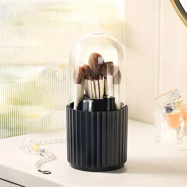 Rotating Acrylic Makeup Brush Storage Cylinder - Image 8