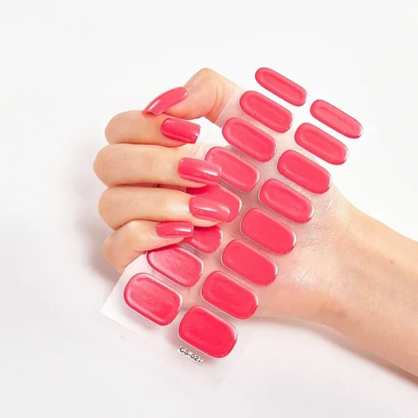 16Tips Long-Lasting Gel Nail Stickers – Full Coverage Wraps - Image 52