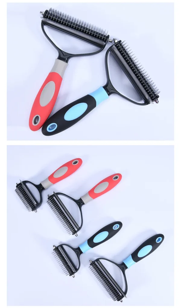 2-Sided Pet Deshedding Brush – Dog &Cat Grooming Tool - Image 18