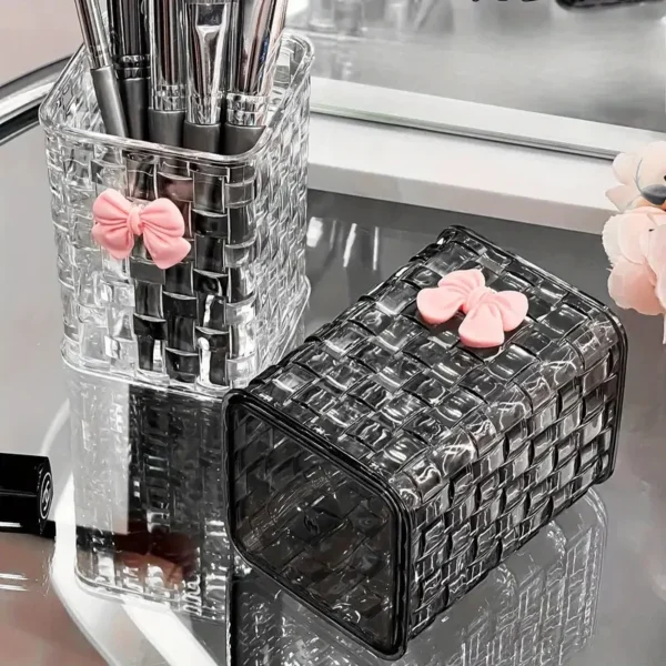 Clear Acrylic Makeup Brush & Cosmetic Storage Organizer - Image 5