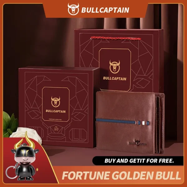 BULLCAPTAIN Men’s Genuine Leather RFID Business Wallet - Image 10