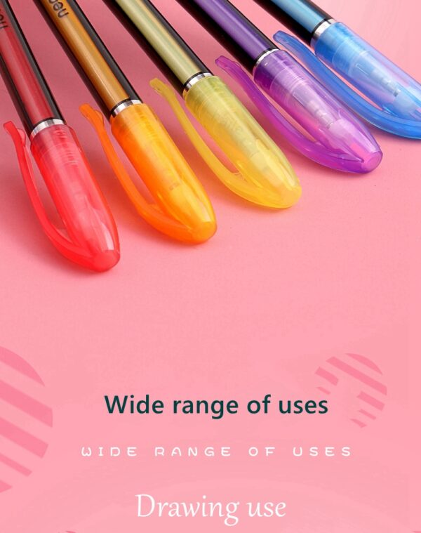 Vibrant Metallic Gel Pen Set – 12/24 Colors for Art & Journals - Image 29
