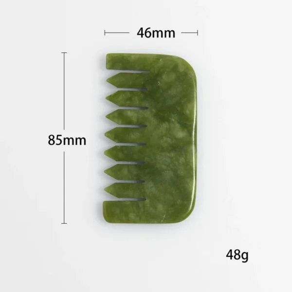 Natural Jade Gua Sha Comb Massager for Face & Body - Image 10