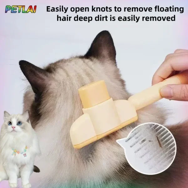 Self-Cleaning Cat & Dog Comb – Flea & Hair Removal Brush - Image 2