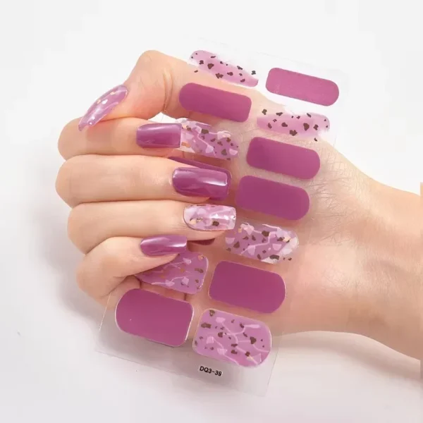16Tips Long-Lasting Gel Nail Stickers – Full Coverage Wraps - Image 85
