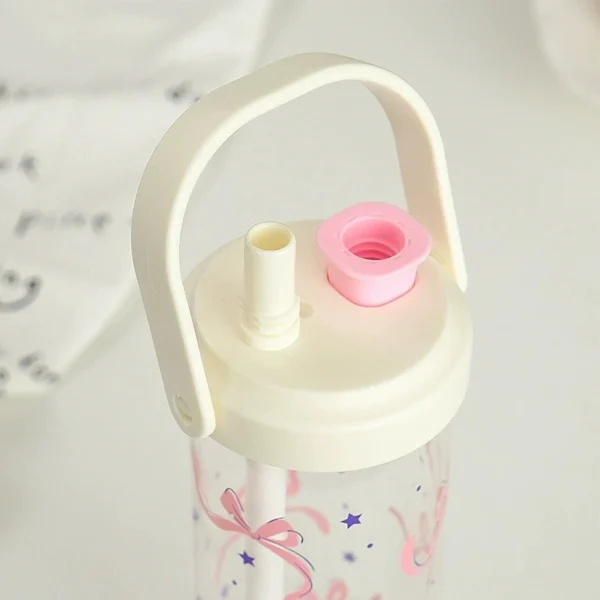 Cute Leakproof Straw Water Bottle 500/800ml - Image 3