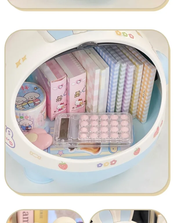 Cute Desktop Storage Box – Kawaii Desk Organizer for Girls - Image 20