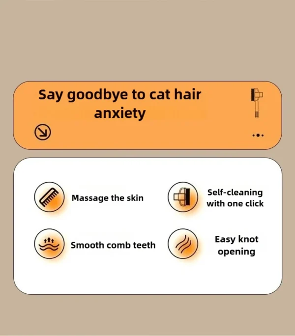 Self-Cleaning Cat & Dog Comb – Flea & Hair Removal Brush - Image 10