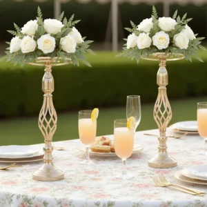 Gold Wedding Centerpiece Flower Stands – 10pcs Set