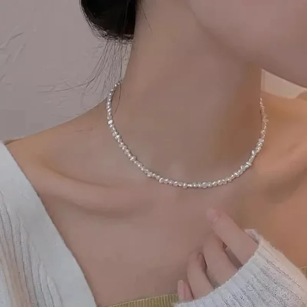 Hengsheng 925 Silver Baroque Pearl Necklace Jewelry - Image 6