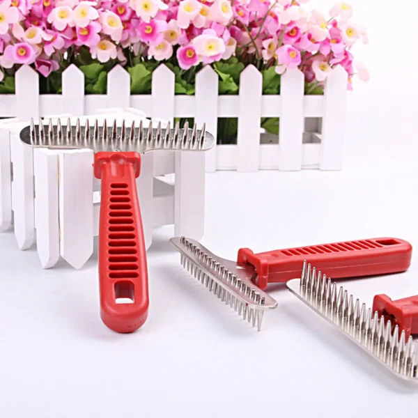 Large Dog Grooming Brush – Stainless Steel Rake for Long Hair - Image 27