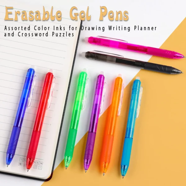 8-Color 0.7mm Retractable Erasable Gel Pen Set - Image 39