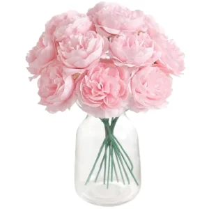Artificial Peony Bouquet – 6Pcs Silk Flowers 20CM