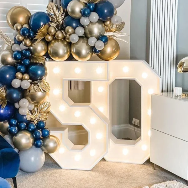 Giant LED Number Balloon Filling Box for Party Decor - Image 3