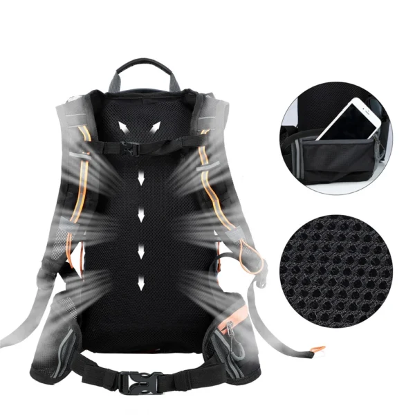 WEST BIKING 10L Waterproof Bike Backpack – Ultralight, Breathable Hydration Pack - Image 3