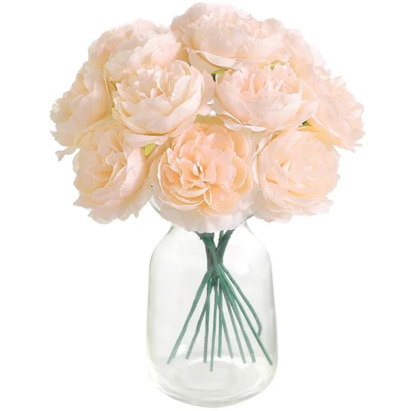 Artificial Peony Bouquet – 6Pcs Silk Flowers 20CM - Image 9