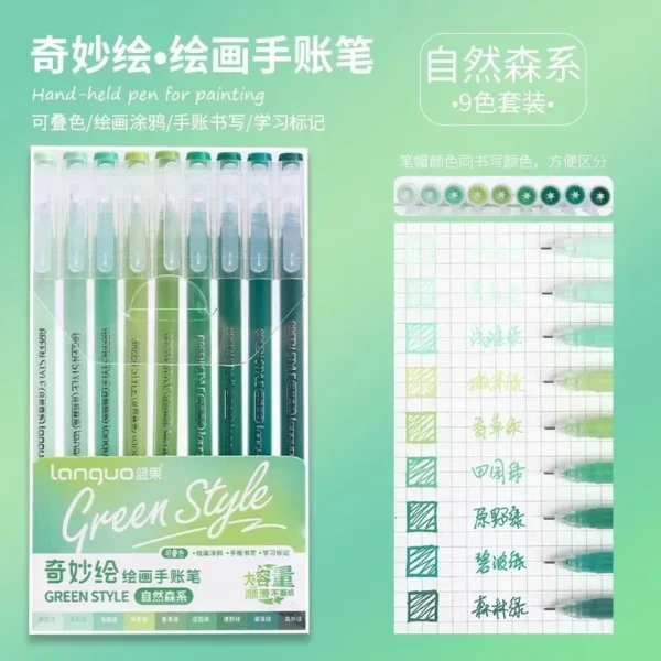 Set of 6 Morandi Gel Pens for Drawing & DIY Projects - Image 27