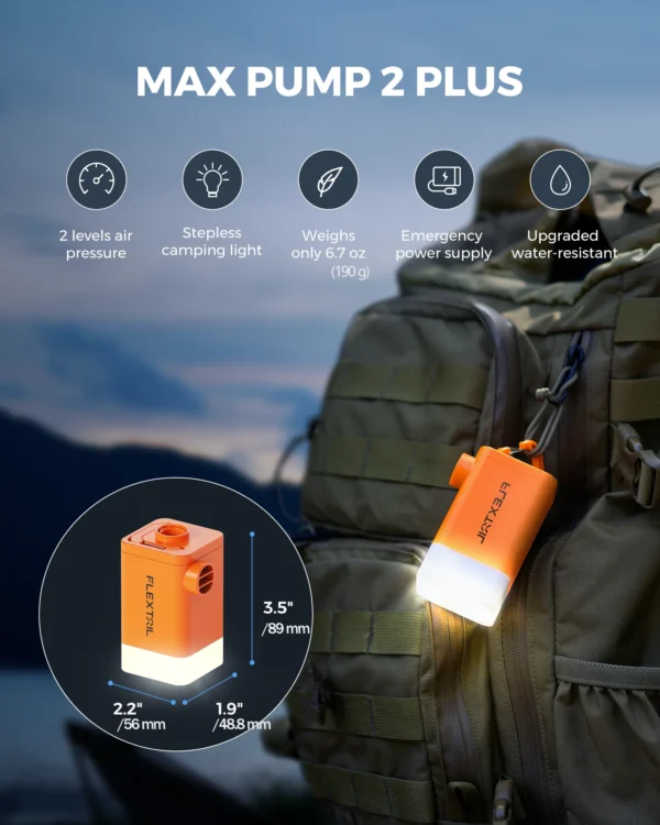 FLEXTAIL Max Pump 2 Plus – Electric Air Pump & Camping Light - Image 2