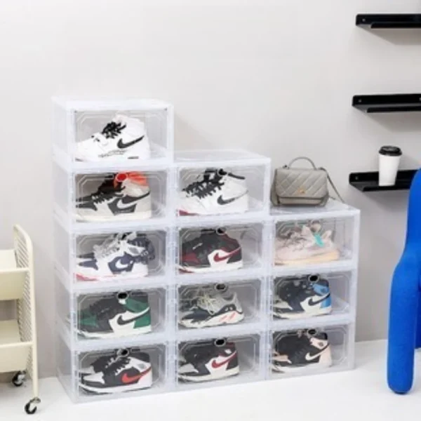 Acrylic Transparent Shoe Storage Box Display Cabinet