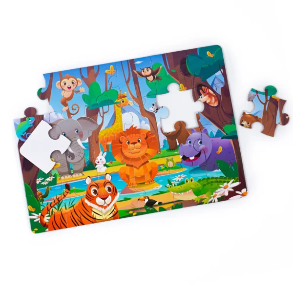 Kids Cartoon Animal Jigsaw Puzzle Montessori Toy - Image 20