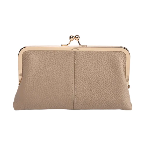 Vintage Genuine Leather Kiss Lock Travel Wallet Purse - Image 3