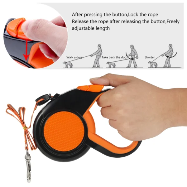 Hands-Free Reflective Dog Leash with Waist Bag – 8M - Image 20
