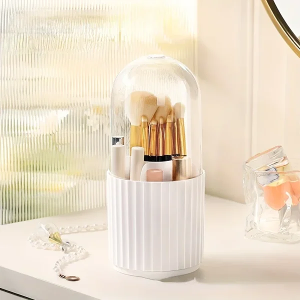 Rotating Acrylic Makeup Brush Storage Cylinder - Image 7