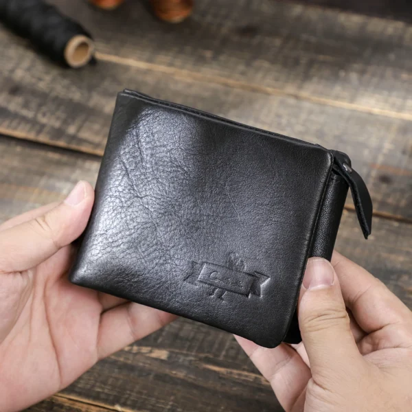 CONTACT'S Genuine Leather Men’s Vintage Trifold Wallet - Image 4