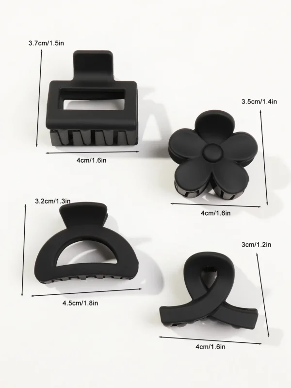 5 Pcs Matte Flower Hair Claw Clips for Women & Girls - Image 6