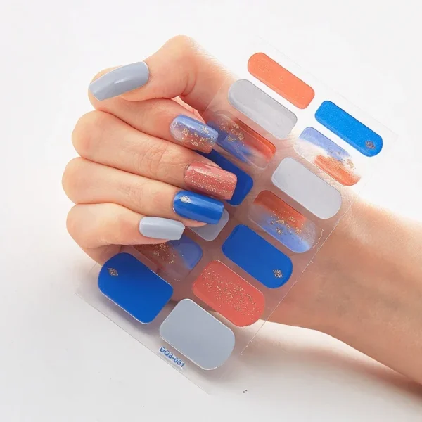 16Tips Long-Lasting Gel Nail Stickers – Full Coverage Wraps - Image 105