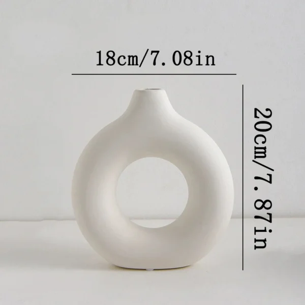 Nordic White Plastic Flower Vase for Home Decor - Image 9