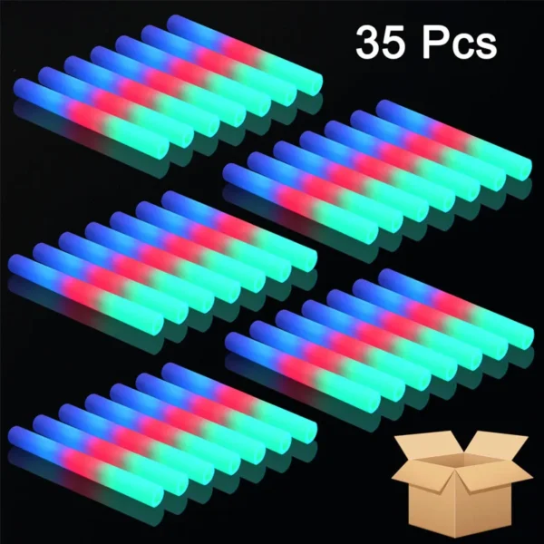 Colorful LED Foam Glow Sticks – Party & Event Fun - Image 7