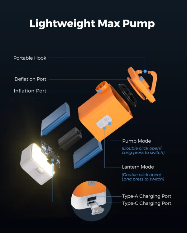 FLEXTAIL Max Pump 2 Plus – Electric Air Pump & Camping Light - Image 3