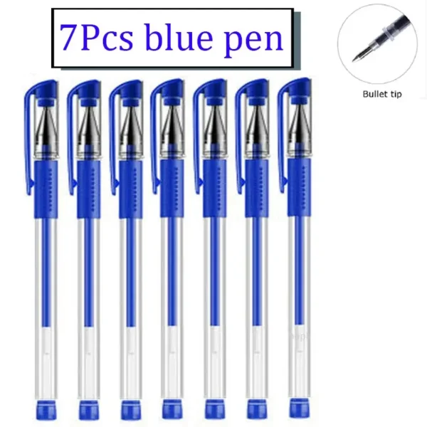 7/35 PCS Gel Pen Set 0.5mm Black & Blue for School Office - Image 11