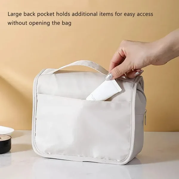 Waterproof Travel Makeup Bag with Hook – Toiletries Organizer - Image 5
