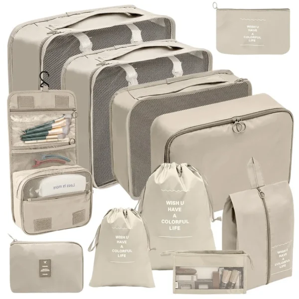 7-10 Pcs Travel Organizer Packing Cubes Set – Durable & Compact - Image 3