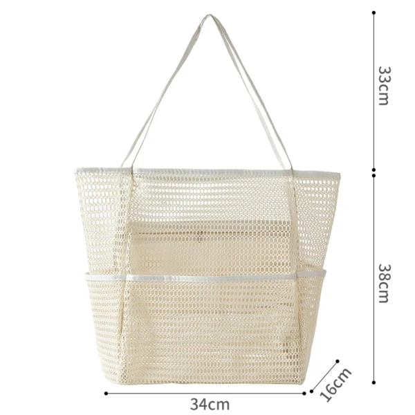 Large Waterproof Striped Beach Tote Bag – Summer 2025 - Image 11