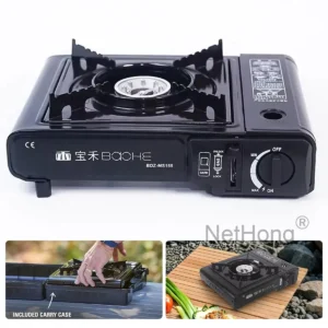NetHong Portable Single Burner Gas Stove for Outdoor BBQ & Camping