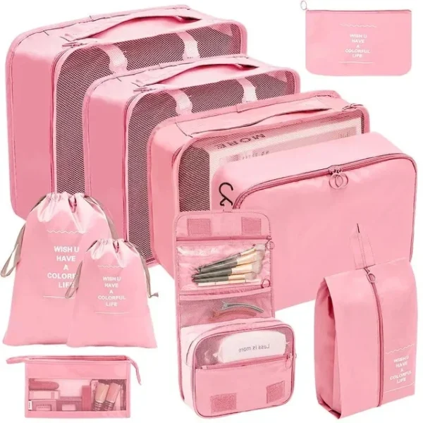 7-10 Pcs Travel Organizer Packing Cubes Set – Durable & Compact - Image 9