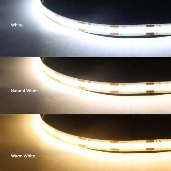 Rybakov COB LED Strip Touch Light 320 LEDs/m – Warm/Neutral - Image 5
