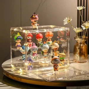 Clear Foldable Acrylic Display Box for Figurines