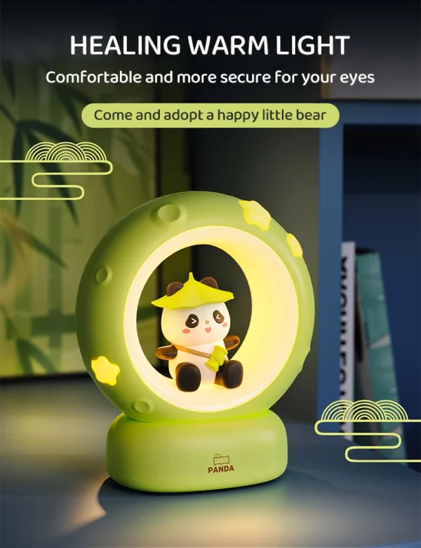 Cute Animal Moon Night Light – USB Rechargeable Lamp - Image 28