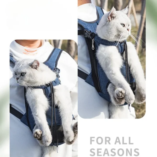 Breathable Double-Shoulder Pet Carrier Backpack – Small Dogs & Cats - Image 7