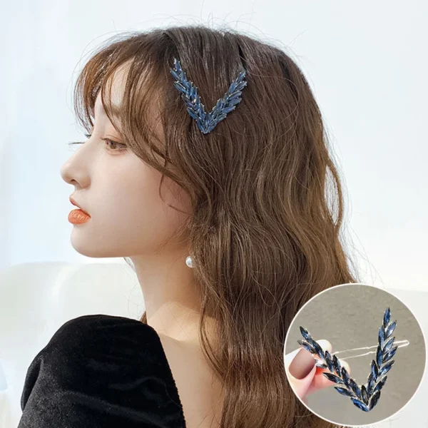 Luxury Crystal V Shape Hair Clip for Women & Girls - Image 9