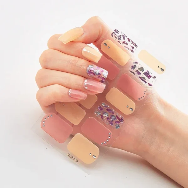 16Tips Long-Lasting Gel Nail Stickers – Full Coverage Wraps - Image 99