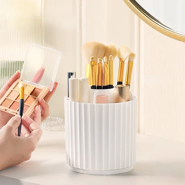 Rotating Acrylic Makeup Brush Storage Cylinder - Image 9